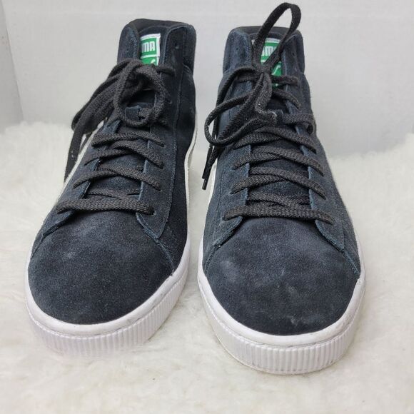 Puma Suede Classic Mid XXI Black w White Logo Sneaker Style 38020501 Size 11.5 - Picture 2 of 9